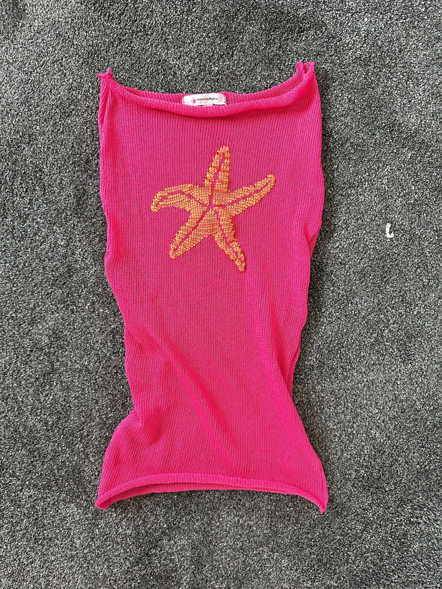 Knitted starfish tube top