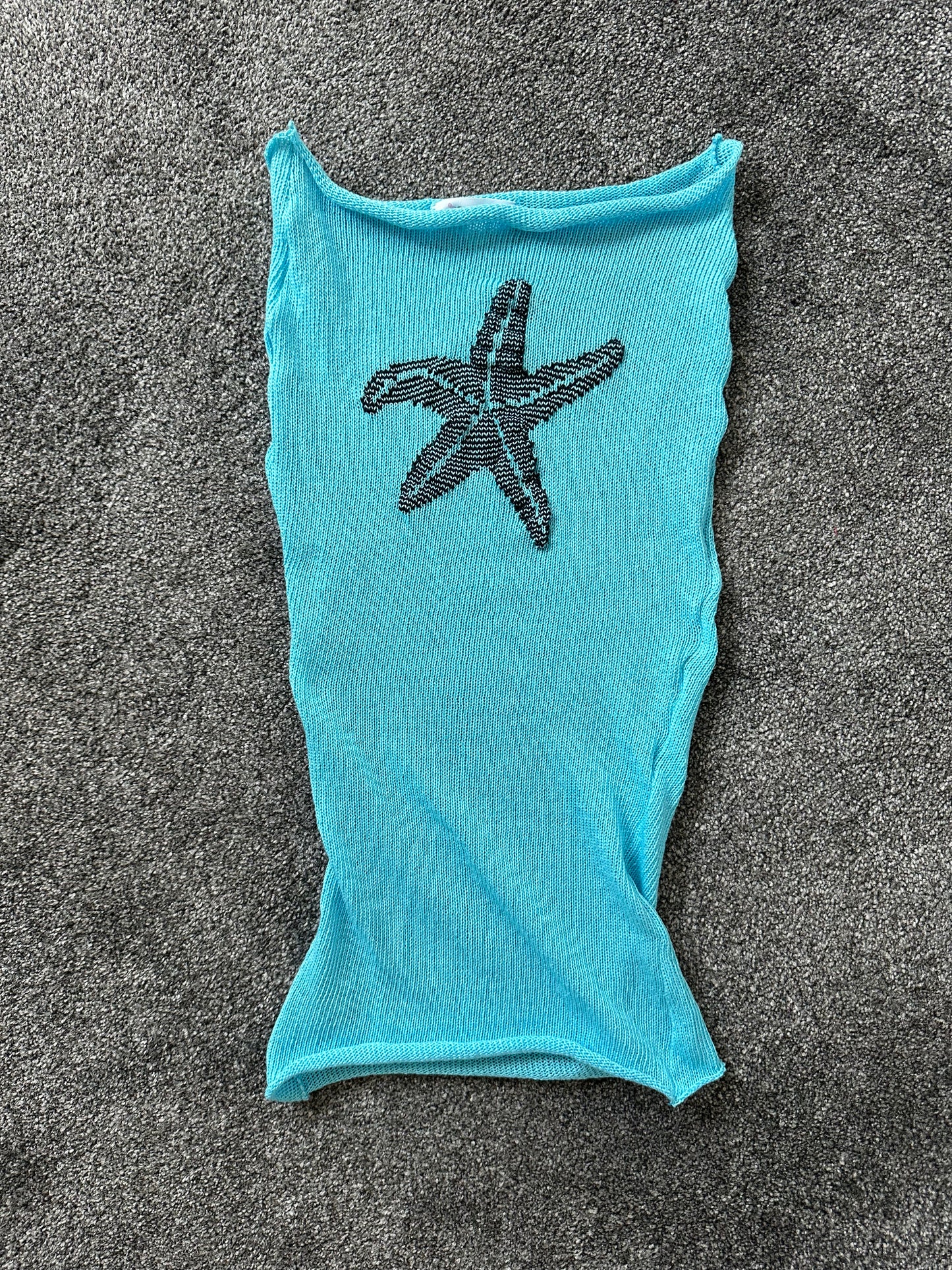 Knitted starfish tube top